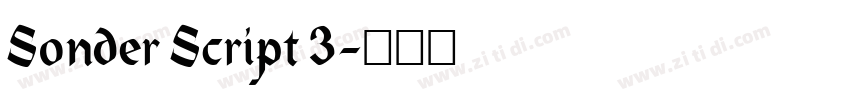 Sonder Script 3字体转换